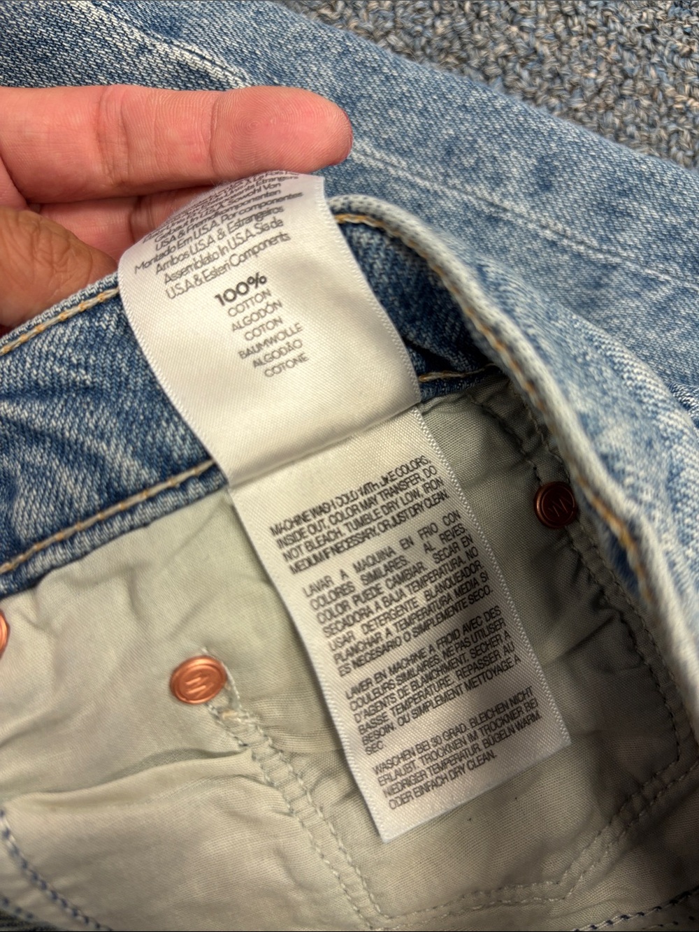 MOTHER Light Blue Wide Leg Flare Jeans - Picture 9 of 11